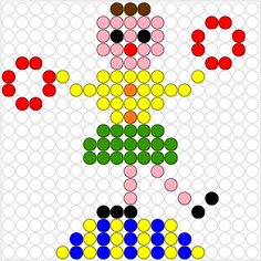 an image of a person made out of circles and dots on a white background with red, yellow, green, blue, and black dots