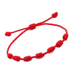 Brand New 3.8 Inches Trendy Adjustable Red Braided Bracelets, Trendy Red Adjustable Braided Bracelets, Casual Red Braided Bracelets As Gift, Casual Red Braided Bracelets For Gift, Casual Red Jewelry With Sliding Knot, Red Adjustable Casual Jewelry, Casual Red Jewelry For Gifting, Casual Red Jewelry For Gifts, Protection Bracelet