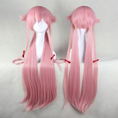 PRICES MAY VARY. ♥♥【Real Design of Wig as Same as the Anime Character】:All Style of our Pink Cosplay Wig Ponytail is Designed by Our Professional Cosplayer & Designer. We Have over 10 Years Design Experience & Cooperated with Comic Con ♥♥【Adjustable Cap Size for All Head Circumference】: Long Cosplay Wig Ponytail is Designed with 2 adjustable straps , 2 Hooks & Soft Breathable Material Structure.Adjust Blue Wig with Ponytail Size from Small to Medium to Large.No Worry about Size. ♥♥【Easily Styled Yuno Cosplay, Gasai Yuno, Women Anime, Wigs Cosplay, Future Diary, Yuno Gasai, Pink Costume, Anime Wigs, Wig Party