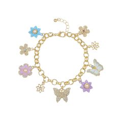 PRICES MAY VARY. 🌸Exquisite Flower Charm Bracelet: Indulge in the beauty of this meticulously crafted flower butterfly charm bracelet, made with high-quality materials to ensure its durability and long-lasting wear. The delicate chain holds a charming pink flower butterfly charm, adding an elegant touch to any outfit. 🔗Adjustable and Stylish: This stunning flower butterfly charm bracelet is designed for women who appreciate stylish accessories. Its adjustable chain allows for a perfect fit on Flower Charm Bracelet, Preppy Things, Butterfly Charm Bracelet, Dainty Gold Bracelet, Bracelet Flower, Spring Bracelet, Gold Link Bracelet, Butterfly Bracelet, Flower Butterfly