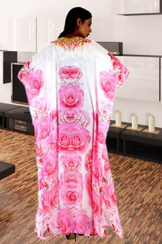 "Discover women's Regular and Plus size caftans Beautiful silk kaftan dress beaded embroiderd Fabric. Silk Length. 60\" ( 153 cm ) Width . 43\" ( 110 cm ) Round width 86\" ( 220 cm ) Express shipping You will get Your order in next 3 to 6 days time." Silk Kaftan Dress, Embroidered Kaftan, Morning Dress, House Dresses, Silk Kaftan, Cruise Wear, Caftan Dress, House Dress, Kaftan Dress