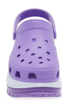 A street-savvy take on a CROCS classic, this slingback clog is elevated with a chunky, stacked platform and enhanced tread that's ready for adventure. 2 1/2" heel; 1 3/4" platform (size 8) Synthetic upper, lining and sole Imported Size 10 Women, Comfortable Style, Women Men Shoes