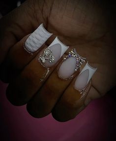 Acrylic Toe Nails, Gold Nail, Short Square Acrylic Nails