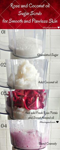 Rose Sugar Scrub, Coconut Oil Sugar Scrub, Diy Rose, Lip Scrubs, Sugar Scrubs, Scrub Recipe, Diy Body, Organic Skin, Diy Skin