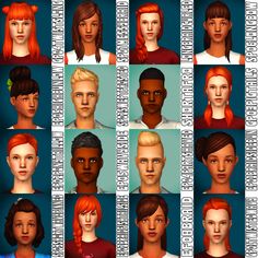 many different types of people with red hair