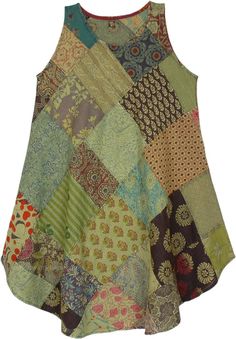 A mixed print patchwork sleeveless dress with breathable 100% cotton fabric is all you need this summer to soothe your bohemian soul.  An easy casual pull-over style summer dress that is so unique, elegant and cute, it can be dressed up or down. #tlb #Sleeveless #Patchwork #Stonewash #Printed #bohemianfashion #Handmade #Patchworkcottondress #sleevelessswingdress #greenpatchworkdress Dottie Angel Pattern, Summer Cotton Sleeveless Dress With Patchwork, Casual Cotton Sleeveless Dress With Patchwork, Casual Cotton Patchwork Sleeveless Dress, Summer Sleeveless Cotton Dress With Patchwork, Casual Cotton Sleeveless Patchwork Dress, Casual Patchwork Sleeveless Dress For Vacation, Casual Sleeveless Patchwork Dress For Vacation, Casual Floral Patchwork Summer Dress