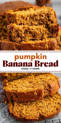 This Pumpkin Banana Bread is the best fall recipe: A soft banana bread with pumpkin to keep it moist and tons of pumpkin spice. This quick bread is the easiest recipe and every bite tastes like fall. Ww Pumpkin Banana Bread, Butter And Bliss Pumpkin Bread, Things To Do With Bananas Going Bad, Pumpkin Bread Banana, Banana Bread Pumpkin Spice, Pumpkin Banana Bread Pioneer Woman, Fall Loaf Bread Recipes, Pumpkin Oatmeal Banana Bread, Best Pumpkin Banana Bread