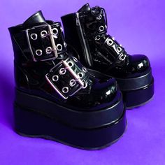 Demonia Bear 104, Emo Shoes, Bear Shoes, Demonia Boots, Alternative Shoes