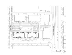 a drawing of a plan for a parking lot