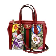 Item Details: Designer: GUCCI Retail: N/A Model: Ophidia GG Flora Style: Tote Bag Material: GG Supreme canvas with Flora print Color: Red/Multicolor Code: 547551 Made: Italy Measurements: 9.5"W x 8"H x 4"D Accessories: Dust Bag, and Shoulder strap. Condition Detail: Excellent - The Item is in excellent condition with minimal signs of use. Outside: Clean condition. Inside: Light dirt, light signs of use. Edges: Light rubbing, light signs of use. Leather: Light dirt marks, signs of use. Hardware: Red Gucci Bag, Gucci Bucket Bag, Flora Print, Gucci Ophidia, Gucci Horsebit, Small Tote Bag, Prada Handbags, Small Tote, Gucci Handbags