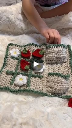 5.6M views · 61K reactions | Tic tac toe crochet?? 🌸 Im gunna bring this when i go camping its so cute
#tictactoe #crochettictactoe #amigurumi #crochet #pattern #strawberry #flower  #creative #crochetpattern #crochetinspiration #crochetlove #toys #toy #crochetbeginner #kidtoy #gifts #crochetaddict #amigurumilove #crochettutorial #artcraft #crocheting #memorygame #games | Crochet Creator Crochet Tic Tac Toe Game Free Pattern, Crocheted Tic Tac Toe Game, Tic Tac Toe Crochet Free Pattern, Crochet Tic Tac Toe Free Pattern, Crochet Tic Tac Toe, Dolly Crochet, Crochet Travel, Crochet Game, Tunisian Crochet Patterns