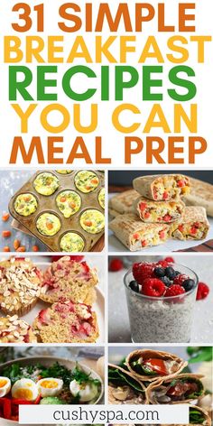 31 simple breakfast recipes you can meal prep