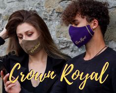 Wear your alcohol problem with pride! A Crown Royal face mask is the perfect way to say, "Hey, I like to party - but from 6 feet away for now." These masks are made from 100% cotton Crown Royal bags, pre-washed and ready to wear. The back material is t-shirt cotton as well - the perfect blend for maximum filtration. Each has been carefully tailored to fit the curves of your face. The gold metallic ear loops are made from a comfortable elastic, cut long and lightly tied so you can adjust as needed. Please note these are not thrown together haphazardly - they are created with love and take a significant amount of time to produce. I figure if you're going to wear something on your face in public, it might as well be gorgeous! --> FITMENT <-- *Women's mask is approx 10.5" x 5" *Men's mask is a Crown Royal Bags, Purple Crown, Female Mask, Peach Orange, Crown Royal, Green Apple, Mens Fitness, Face Masks, Different Styles