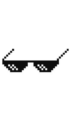 the pixel glasses are black and white