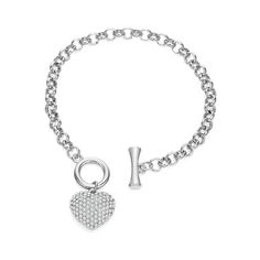 This is a gorgeous rhinestone heart charm toggle bracelet. The heart charm is encrusted with unbelievably sparkly rhinestones. It is available in gold or silver tone. Heart Bracelets, Puffy Heart Charms, Gold Link Bracelet, Gold Link Chain, Link Chain Bracelet, Belly Piercing, Gold Link, Toggle Bracelet, Puffy Heart