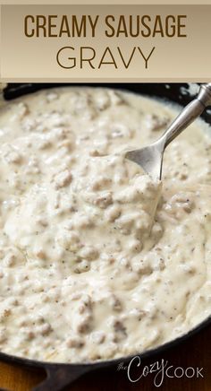 sausage gravy in a pot Old Fashioned Sausage Gravy, Buttermilk Sausage Gravy, Bisquets And Sausage Gravy, Sausage Gravy With Sage, White Gravy With Sausage, Sausage And Biscuits Gravy, Homade Sausage Gravy, Freezer Sausage Gravy, Breakfast Sausage Gravy