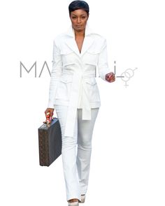 Need to close the deal? Arrive in style with our cargo belted 2-piece suit. Stretch cotton poly blend comfortable yet chic. 4 cargo pocket belted jacket, paired with boot cut slacks. Suit White, Suit Material, Cargo Short, Suits For Sale, Belted Jacket, March 2024, Cargo Pocket, Working Woman, Short Suit