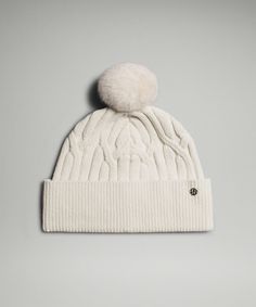 Aaaahhhh. Thick, Plushy, And Oh-So-Soft, This Cozy Beanie Is Self-Care You Can Wear. Designed For Casual. | Women's Cable-Knit Pom-Pom Beanie Cozy Beanie, Pom Pom Beanie Hat, All That Glitters Is Gold, White Beanies, Cute Hat, Women's Hats, Cute Hats, Pom Beanie, Christmas 2024