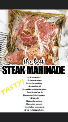 the best steak marinade recipe in a bag