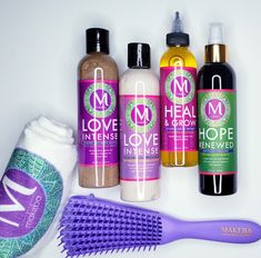 Our 6 piece set includes everything you need to start your healthy hair growth regimen. Makes a great gift. Includes one full size of each item. **Automatically get FREE SHIPPING off your entire order when you purchase this item.** Save over 20% off individual retail price. Includes one each: 6oz HEAL & GROW Botanical Oil 8oz HOPE RENEWED Scalp & Hair Treatment 8oz LOVE INTENSE Ayurvedic Restorative Shampoo 8oz LOVE INTENSE Ayurvedic Hydrating Conditioner MAKEBA SIGNATURE Detangling Brus Braiding Supplies, Hair Growth Regimen, Lush Hair, Amazon Hair, Wow Hair Products, Rosemary Oil For Hair, Redken Hair Products, Hair Things