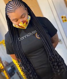 Half Box Braids Half Cornrows, Cornrows In The Front Box Braids In Back, Lemonade Braids Hairstyles, Natural Braided Hairstyles, Individual Braids, Big Box Braids Hairstyles