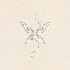 a black and white drawing of a butterfly