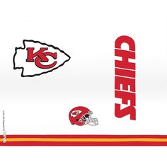 the kansas chiefs logo is on top of an official nfl jersey, which has been worn by several different teams