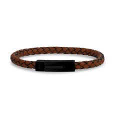 Tan Leather Bracelet | 6MM - Mens Steel Leather Bracelets - The Steel Shop Beach Shower, Genuine Leather Bracelet, Precious Jewelry, Black Steel, Steel Jewelry, Tan Color, Tan Leather, Jewelry Pieces, Leather Bracelet