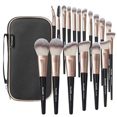 Amazon.com: Makeup Brushes with Case, MAANGE 18 Pcs Professional Makeup Brush Set Premium Synthetic Face Kabuki Brush Kit Foundation Blush Powder Eyeshadow Brushes Set Christmas Gift（Coffee) : Beauty & Personal Care Makeup Brushes Storage, Blend Makeup, Foundation Brushes, Eyeshadow Brush Set, Makeup Brush Storage, Kabuki Brush