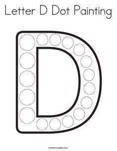 the letter d dot painting worksheet