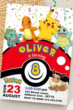 the pokemon birthday party is going on