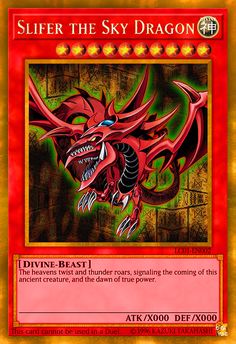 the card for slifer the sky dragon