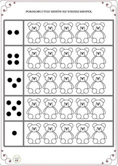 a printable worksheet for counting the numbers to 10 and ten with teddy bears