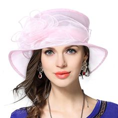 PRICES MAY VARY. Lady Derby Church Dress Hat-----Material: Organza. 100% Polyester. Overly light and elegant, sweatband drawstring adjuster inside. SIZE----: One size fits most. Fit M (21.3inch ~22.8inch) head circumference,Inside sweatband drawstring can adjustable to size-fit to your head. DESIGN----: Elegant and charming designed,translucent. Perfect for weddings, derby, church functions, race day events, Tea party, Twenty's Parties. CLEANING AND NURSING----: You can make it looks perfect by Summer Hats Beach, Derby Dress, Wide Brim Sun Hat, Bowler Hat, Fascinator Hat, Kentucky Derby Hat, Church Dresses, Sun Hats For Women, Cloche Hat