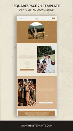 the wedding website design is clean and modern, but it's not very easy to use