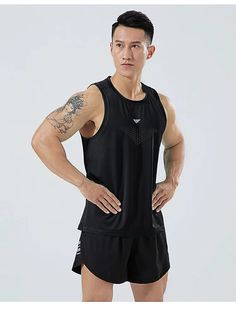 Breathable Quick Drying Men's Workout Tank Top - Men's Fitness Apparel, Men's Workout Tank Tops | Vivinch Mens Workout Tank Tops, Workout Tank Top, Mens Workout Clothes, Cute Celebrity Guys, Workout Hoodie, Workout Tank Tops, Gym Wear, Cute Celebrities, Performance Outfit