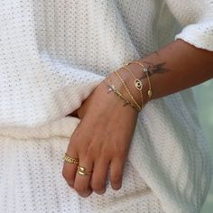 We had to get a double-take on this baby for how stunning it is! This gold ring is two times the fun, and is definitely a unique piece worth adding to your collection. Wanna stand out even more? Pair it with our Leave Me Alone Ring for a combo worth looking at. Designer Bracelet Stack, Rings Summer, Dot Ring, Baby Rings, Designer Bracelet, Twisted Bracelet, Chain Reaction, Bold Rings, Bracelets Gold