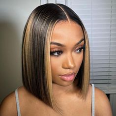 Straight Short Bob, Linear Gradient, Bob Cut Wigs, Short Human Hair Wigs, Glueless Wig, Short Bob Wigs, Bob Wig, Wig Styles