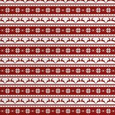 a red and white striped fabric with snowflakes on the side, as well as a