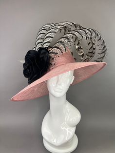 Kentucky Derby Women, Blush Pink Fascinator, British Hats, Ladies Dress Hats, Womens Tea, Pink Fascinator, White Lady, Sinamay Hats, Hat Base