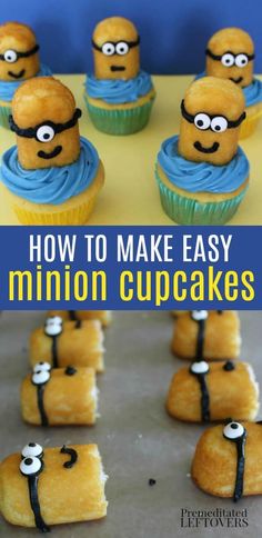 how to make easy minion cupcakes