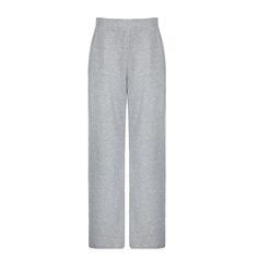 Gray Gray High-waisted Lounge Pants, Stretch Full-length Pants For Elevated Casual, Stretch Full Length Pants For Elevated Casual, Gray High-waisted Loungewear Pants, Trendy Elevated Casual Long Pants, Trendy High-waisted Pants For Elevated Casual Occasions, Straight Pants With Ribbed Waistband For Elevated Casual Occasions, Gray Wide-leg Bottoms With Ribbed Waistband, Gray Wide Leg Bottoms With Ribbed Waistband