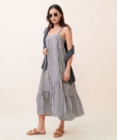 Summer Dress Ink Stripe Sky Dress, Sunny Sky, Monthly Newsletter, Jenni Kayne, Easy To Love, Home Tours, Lifestyle Fashion, Summer Dresses For Women, Summer Dress