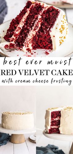 the best ever moist red velvet cake with cream cheese frosting