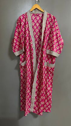 "Cotton kimono robes which are perfect for lounging around the home or spa. Use our Bird print robe as a cover up on the beach or after a dip in the pool. Add a luxe, boho feel to your bridal shower. Versatile, soft and luxurious, our 100% cotton kimono robes are printed with azo-free dyes. The printed robe features 3/4th sleeves, a waist tie and two front pocket.Indian Kimono, Kimono, Cotton Robe, Robes, Dressing Gown, Women Wear, fridakahloprint robe, bridal shower, soft, Kimono Robes,dressing Robe Womens, Indian Kimono, Kimono Cotton, Luxe Boho, Kimono Robes, Printed Robe, Cotton Kimono, Pajama Robe, Bridesmaid Robes