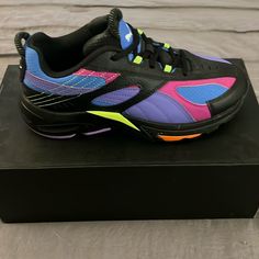 I Have A Nice Pair Of Puma Cell Sneaks. Rare. Brand New And Worn Once For A Few Hours. Cool And Stylish. Check Em Out Shoes Puma, Puma Shoes, Pumas Shoes, Purple Black, Womens Shoes Sneakers, Shoes Sneakers, Size 6, Women Shoes, Brand New