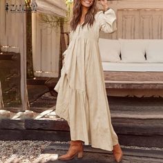 V Neck Long Sleeve Bohemian Shirt Dress







 











 

-A-

Material:100% Cotton

Color:Black,Beige,Wine Red





































-B-



Material:65% Cotton +35%Rayon

Colors:Blue,Wine Red,Yellow



















-C-



Material:100% Cotton

Colors:White,Black,Yellow Maxi Sundress, Ankle Length Dress, Plus Size Vintage, Vestidos Vintage, Women Maxi, Dress Shirts For Women, Long Sleeve Maxi, Boho Maxi Dress, Button Dress