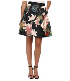 Beautiful floral printed skirt from Ted Baker. | SKU 8394393 #feminine #fashion #favorites Floral Printed Skirt, Feminine Fashion, Printed Skirt, Summer Styles, Floral Print Skirt, Fashion Essentials, Skirt Black, Floral Printed, Fashion Sense