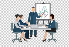 business people sitting at a table in front of a whiteboard with graphs on it