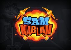 the logo for sam kablam, an upcoming video game that has been released on steam